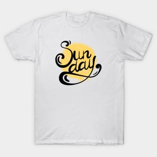 Sunday lettering T-Shirt